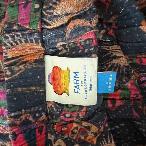 Anthropologie Farm Rio Butterfly Sky Lightweight Pull-On Pant Women's Size Small - Picture 5 of 5